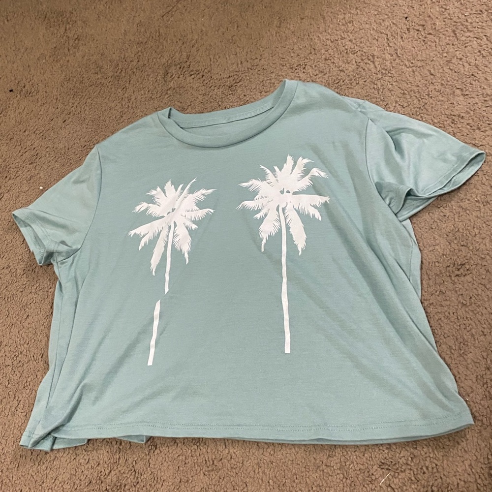 Blue crop top